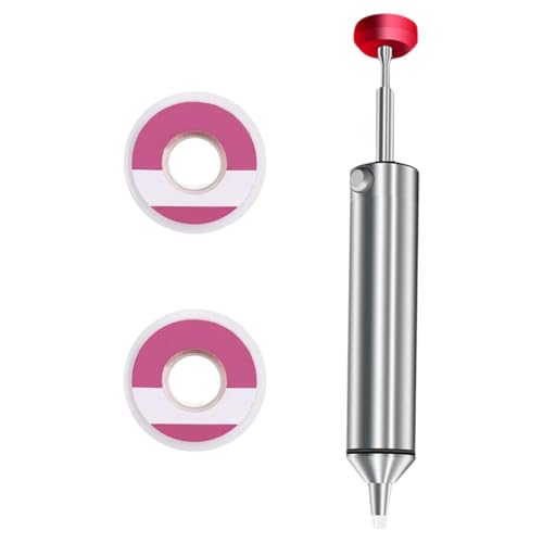 Outil de retraite de soudure,Pistolet à fer à souder électrique,pompe a dessouder,Aspirateur de soudure,Aspirateur de soudure avec 1 buse en silicone et 2 Rouleaux De Fil D'Aspiration En Étain（150mm）