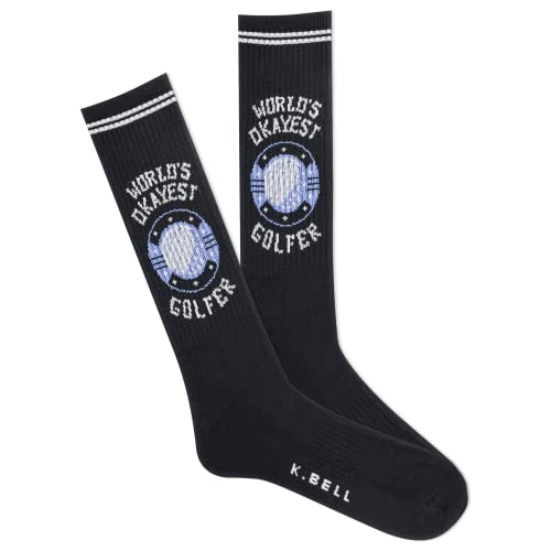 Chaussettes Crew pour homme World's Okayest noires idée cadeau humour
