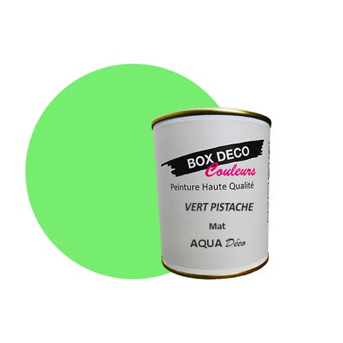 BOX DECO COLORES Pintura mural acrílica con aspecto mate Aqua 750 ml verde pistacho