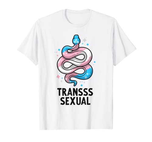 Transexual Orgullo Cosas Trans Bandera Colores Serpiente LGBT Camiseta