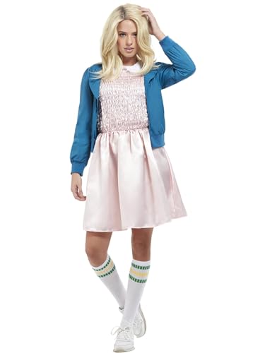 Smiffys 80's Strange Girl Costume, Pink Jacket & Dress, 1980's Fancy Dress, 1980s Dress Up Costumes