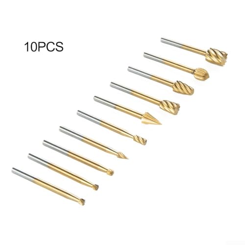 Set de 10 fresas rotativas de carburo para corte y talla miniatura 3