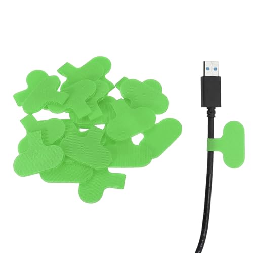 Étiquettes de câble imperméables auto-adhésives et inscriptibles pour cordon vert x20