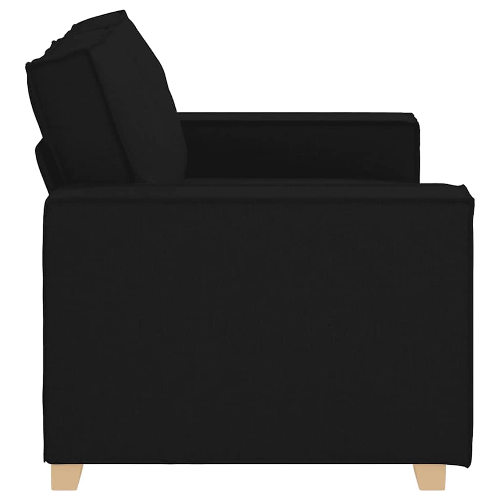 vidaXL Divano a 2 posti Nero 160x78x84 cm Tessuto