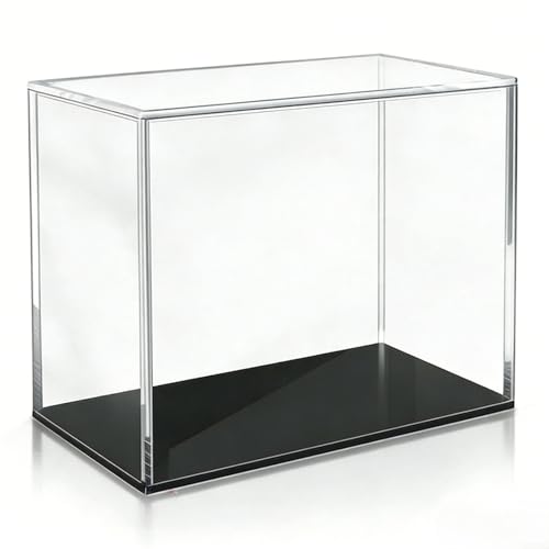TONIXY Vitrina acrílica apilable, para caja de entrenamiento Elite, base negra de museo resistente a los arañazos y tapa transparente, perfecta para coleccionar y proteger tarjetas en casa o en