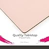 Pimpernel Millennial Pink Placemats, Set of 4 – (15.7" x 11.7") Elegant Blush Rose Dining Table Mats with 5mm Cork Backing, Heat & Stain Resistant Lacquer Finish, Rectangular Design #1
