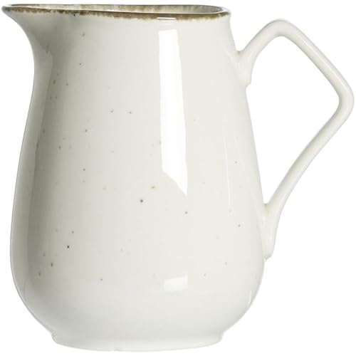 Ritzenhoff & Breker Krug Casa, 800 ml, Servierkrug im Vintage-Look, Mix & Match-Geschirr, Spülmaschinenfest & Mikrowellengeeignet, Porzellan, Creme