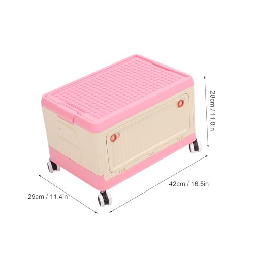 Caixa de Armazenamento de Brinquedos Rolantes, Organizador de Armazenamento de Brinquedos Dobrável,
