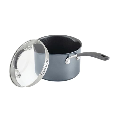 Image of Circulon A1 Series Induction Pots and Pans Cookware Set, 9-Piece, Graphite | ScratchDefense nonstick pot and pan set, less sticking and scrubbing, dishwasher safe cooking set, oven safe to 400AF