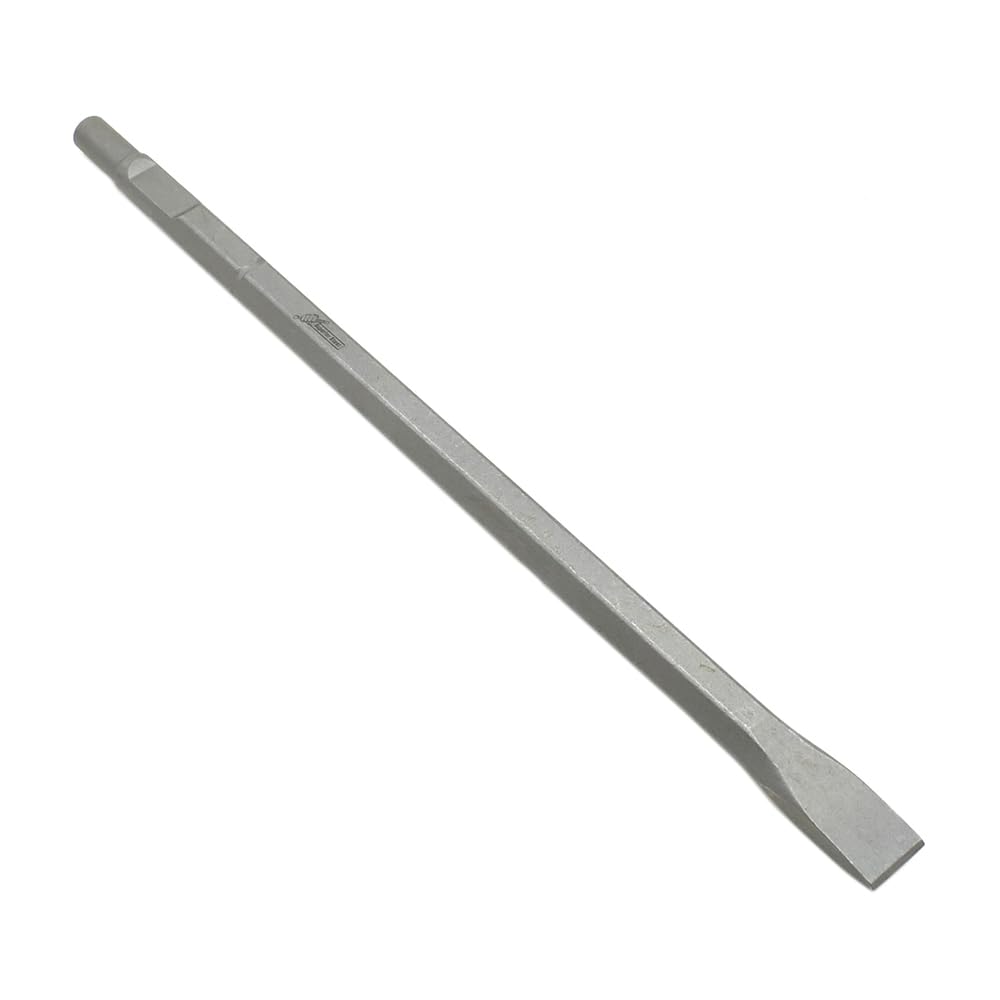 SC8812 1 inch Flat Chisel Round Hex/Spline Hammer Shank 18 Inch Long