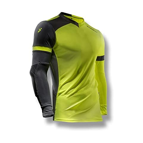 Storelli ExoShield Gladiator Goalkeeper Jersey | Padded Elbow Sleeves | Lightweight Soccer Jersey Shirt | Strike | Large Cover