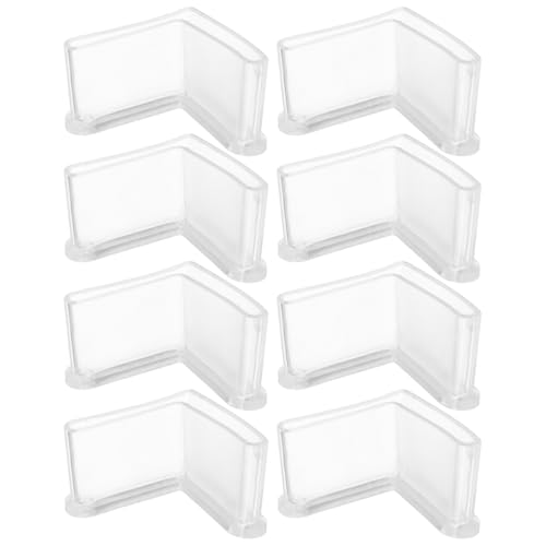 GETAJGHSD 8個 三角鉄脚カバー 透明軟質ゴム製 滑り止め機能付き 家具脚保護パッド ベビープルーフテーブル用 角可能 ベッド 椅子 テーブル脚