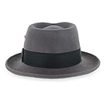 Belfry Gangster 100% Wool Stain Resistant Crushable Dress Fedora in Black Grey Navy Brown Pecan - Image 4