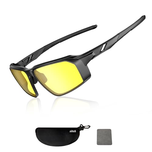 Lunettes conduite de nuit polarisées ARAS pour hommes et femmes avec verres jaunes HD rétro