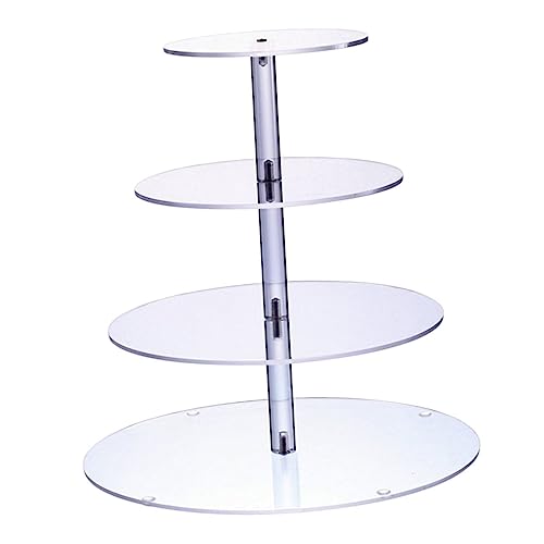 HOLIDYOYO 1pc Cake Stand Cupcake Tower Stand Dessert Display Stand Fruit Platter Tiered Serving Tray Platters Dessert Tower Cupcake Display Stand 4 Tier Serving Tray Stand Fruitcakes Acrylic