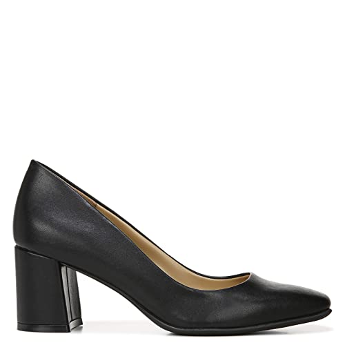Naturalizer H1323S1-001 Womens Warner Square Toe Block Heel Pump,Black Smooth,9.5 thumb #2