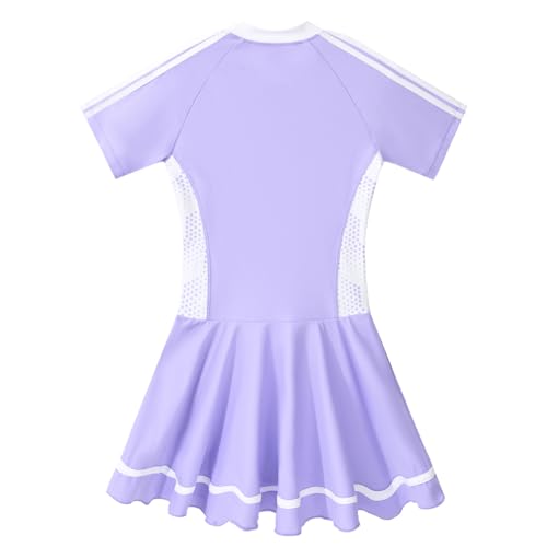 karrack Girls Swimsuit Beach Sport Skirt hemt One Piece Swimsuit UPF 50+ Sun Protection Bathing Suits2