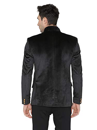 WINTAGE Men's Velvet Casual and Festive Indian Jodhpuri Grandad Bandhgala Blazer : 3 Colors3