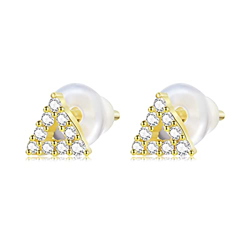 Boucles d'oreilles Triangle Argent 925 et or fin un bijou durable