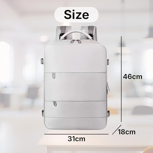 Image of KARRIER Vacuum Compression Backpack for Men & Women - 3-in-1 Travel Bag with Built-In Compression System, 17.3 inch Laptop Sleeve & Cabin-Friendly Design