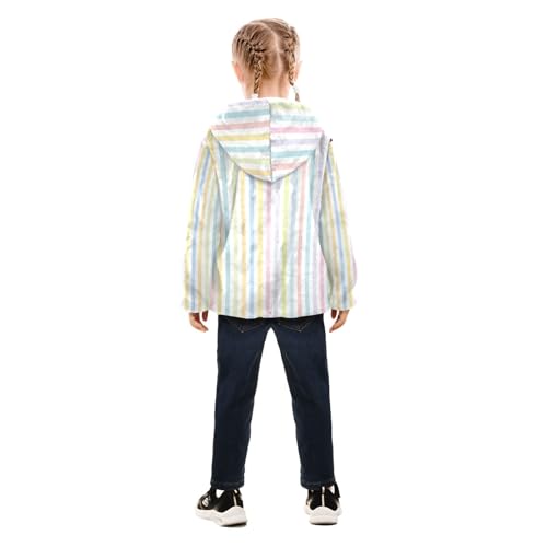 GuoChe Multicolored Stripes Baby Boy Fleece Jacket Hoodies4