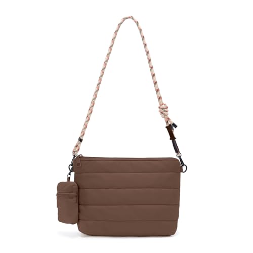 Image of ACUARIO Crossbody Bags for Women - Puffy Tote Bag Purse for Work, Travel, Shoulder Handbag with Small Wallet
