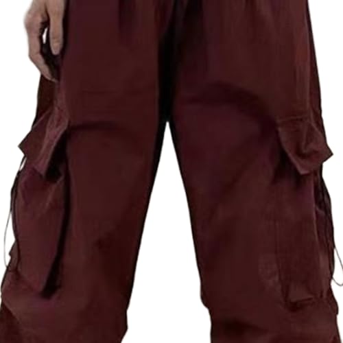 Mens Baggy Cargo Pants Loose Fit Parachute Jogger Trousers with Pockets Casual Trendy Streetwear Harem Pants3