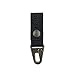 Rustic Leather Key Ring Holder Handmade by Hide & Drink :: Charcoal Black