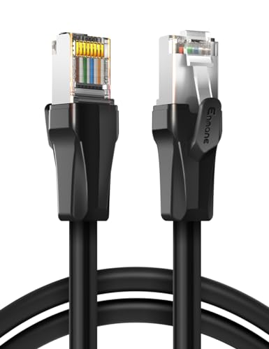 Cable Ethernet Cat6 10 pies con conector RJ45 negro miniatura 1