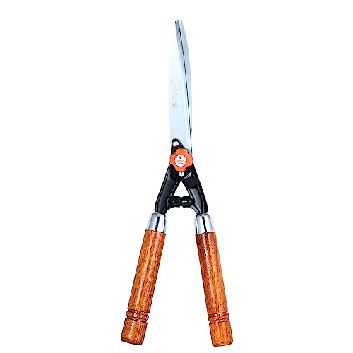 Falcon FHS-999 Wooden Handle Steel Hedge Shear with Wooden Handle (Multicolor)