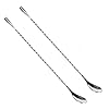 Cosmo 2-delige barlepelset | in hoogwaardig roestvrij staal | met lange greep | 30,5 cm lang | in spiraalpatroon