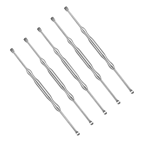 COOLHIYA Stainless Steel Earwax Removal Tools Toddler Ear Wax Removal Kit Ear Spoons and Ear Cleaning Scoops