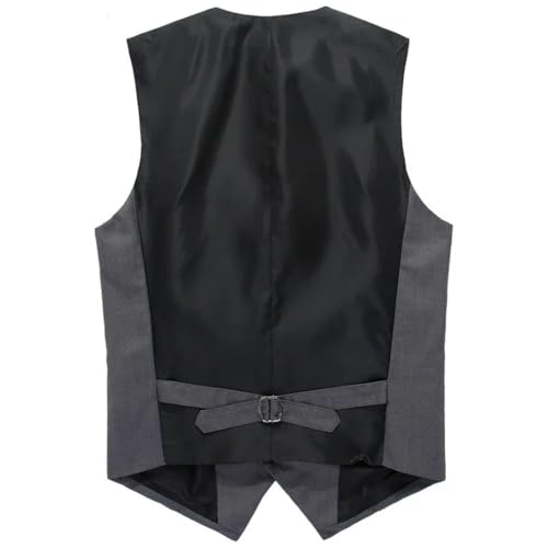 Men Dress Suit Vest Single Breasted Business Casual Vests Formal Waistcoat（Vest Only）2