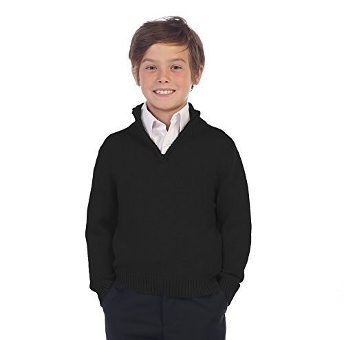 Gioberti Boy's Knitted Half Zip 100% Cotton Sweater2