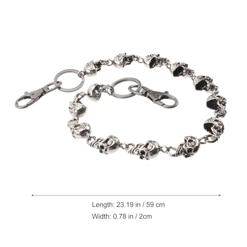 KESYOO Metal Trouser Chain with Skull Design Stylish and Durable Waist Chain for Men and Women Perfect for Nightclubs and Parties4