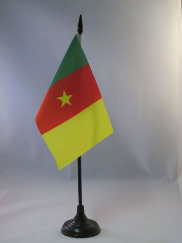 AZ FLAGAZ FLAG Cameroon Table Flag 15 x 10 cm Small Office Flags 10 x 15 cm
