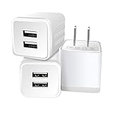 USB Wall Charger, BOELEBE 3-Pack 5V/2.1A Universal 2-Port USB Wall Plug Power Adapter for iPhone 12 SE 11Pro Max XS XR 8 7 Plus, Samsung Galaxy, Google Pixel, LG, Android Phones