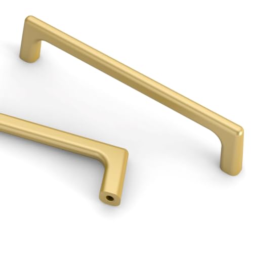 Image of Asidrama 6 Pack 5 Inch(128mm) Gold Cabinet Pulls Cabinet Handles Cupboard Handles Kitchen Cabinet Hardware for Cupboard Drawer Pulls