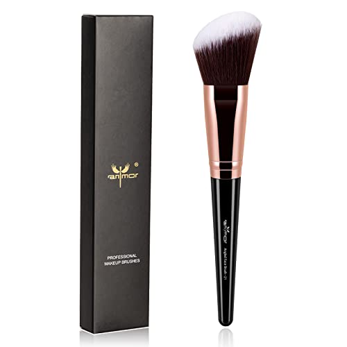Anmor Contour Brush, Premium Contour Blush Bronzer Face Makeup Brush, Perfect For Cheek Forehead Jaw Nose Blending Deepening Contouring Polishing, Suitable For Powder Liquid Cream