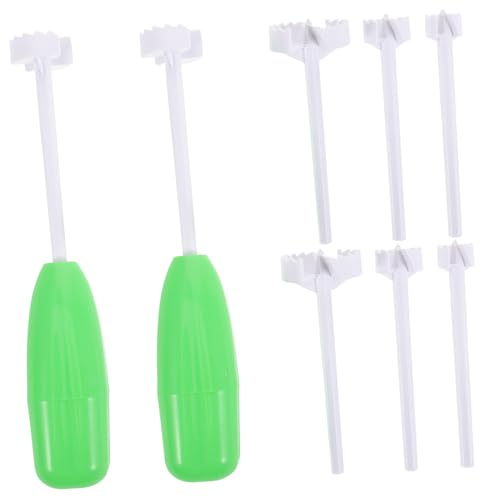 Cabilock 2Sets Multifunctional Cherry Pitter Tools Efficient Fruit Core Remover for Quick Cherry and Vegetable Coring Green and White Kitchen Gadgets for Daily Use