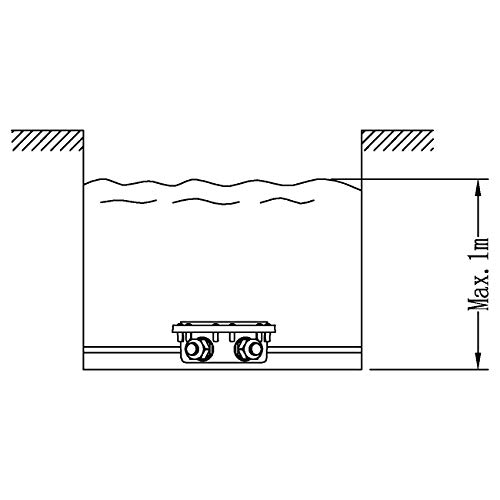 EGLO Outdoor Zubehör Connector Box, Kabel-Verteilerdose, 3 Leitungen, Material: Kunststoff, Farbe: Schwarz, IP68