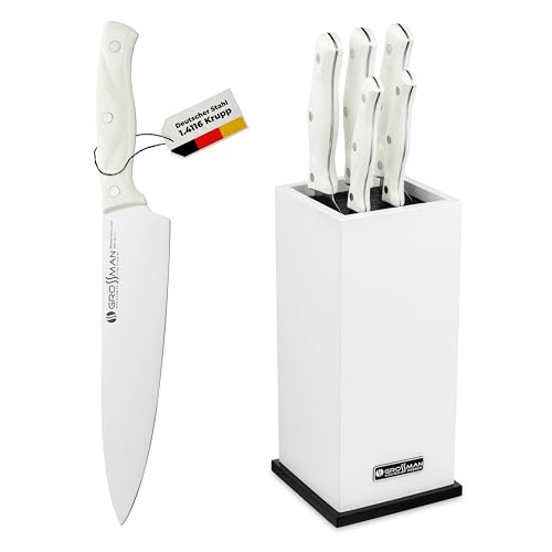 GROSSMAN Alaska Bloc à Couteaux 5 Pièces avec Brosse et Lames en ...