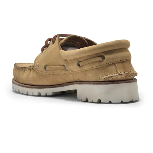 Image of Woodland Men Camel Boat Shoes