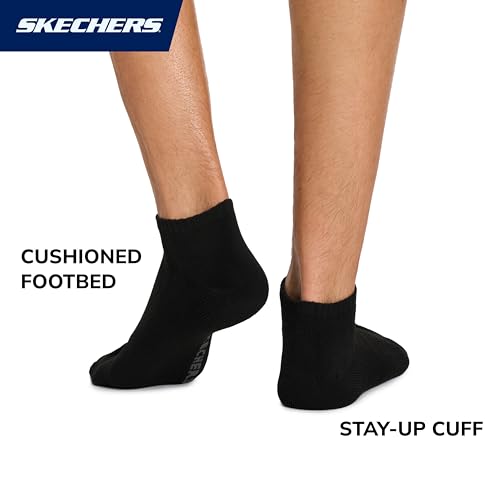 Skechers Men's 10-Pack Half Terry Classic Low Cut Socks, Comfort-Fit & Cushioned Footbed4
