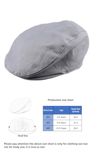 Bienzoe Boys Newsboy Baker Hat: Kids Cotton Linen Golf Outfit Cap2