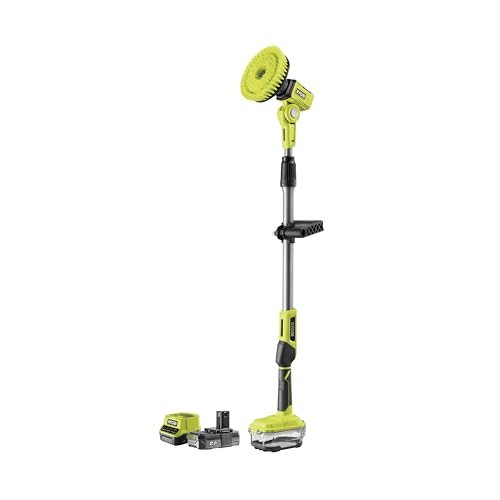 RYOBI - Brosse Rotative télescopique - 15cm - sans Fil 18V One+ R18TPS-120G – Nettoyage...