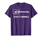 Electric Guitar Shirt Keep It Simple Electric Guitar Outline T-Shirt