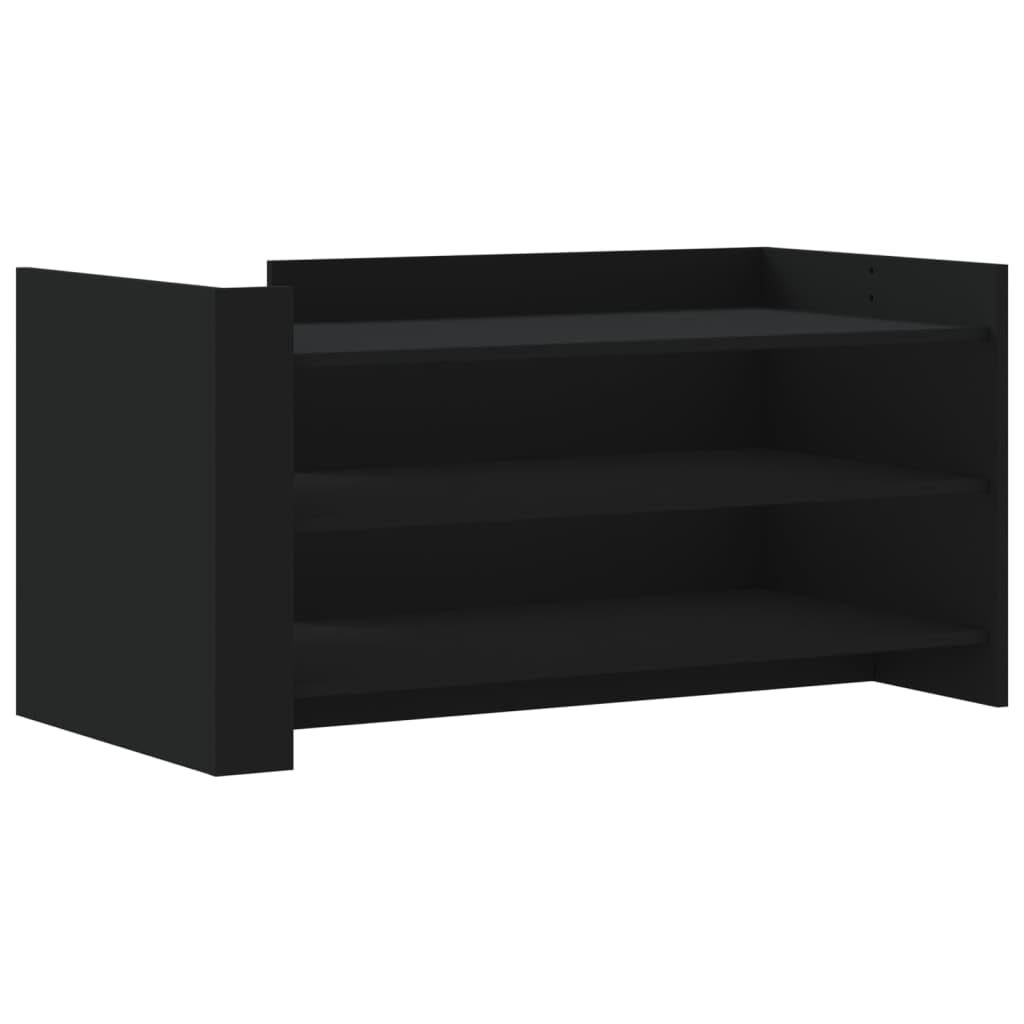 Homgoday Tavolino da caffè nero 100 x 50 x 50 cm, in legno ingegnerizzato, tavolino da tè per soggiorno, sala d'accoglienza degli ospiti, camera da letto e ufficio, tipo 1