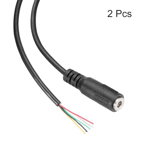 Cable auxiliar 3.5mm para audio, 2 piezas miniatura 3