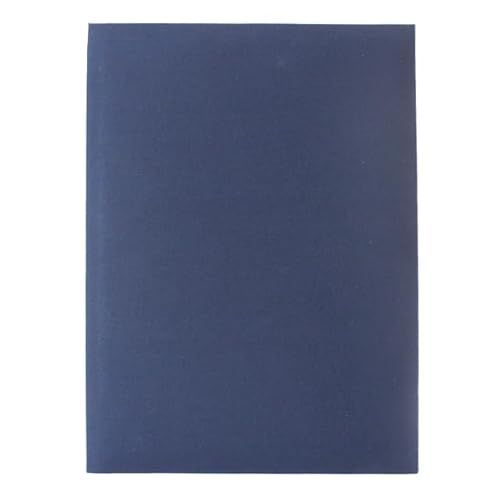 山櫻 証書フォルダー A4用 二つ折り 細布 紺 1冊 / 布地 賞状 認定証 契約書 ファイル 00823008-0001